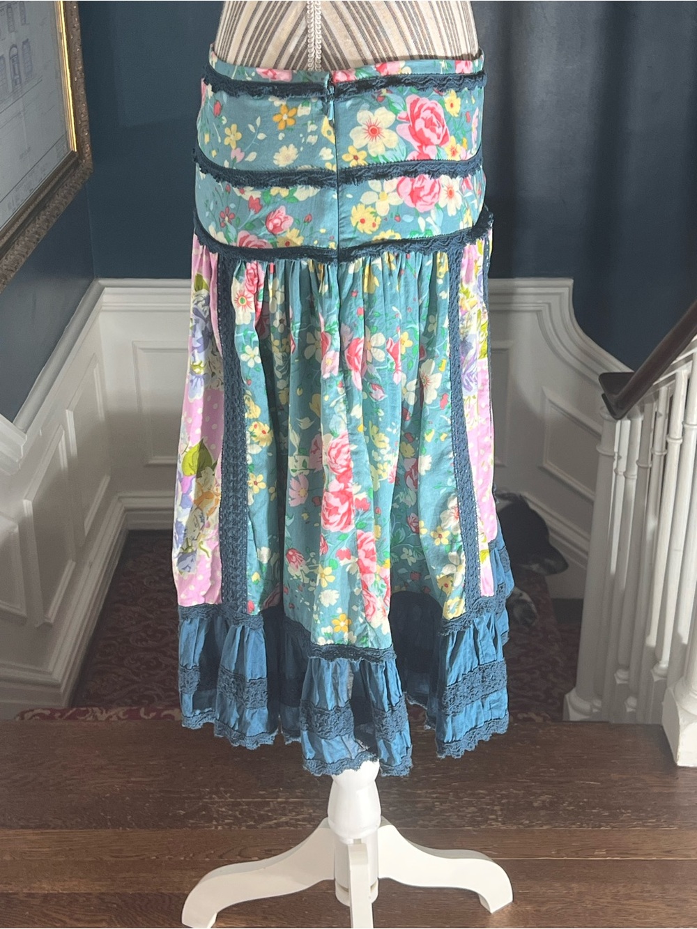 Bohemian Floral Patchwork Skirt in Multicolor Cottagecore Matilda Jane S435 - Picture 8 of 10